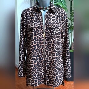 Michael Kors Leopard Print Blouse